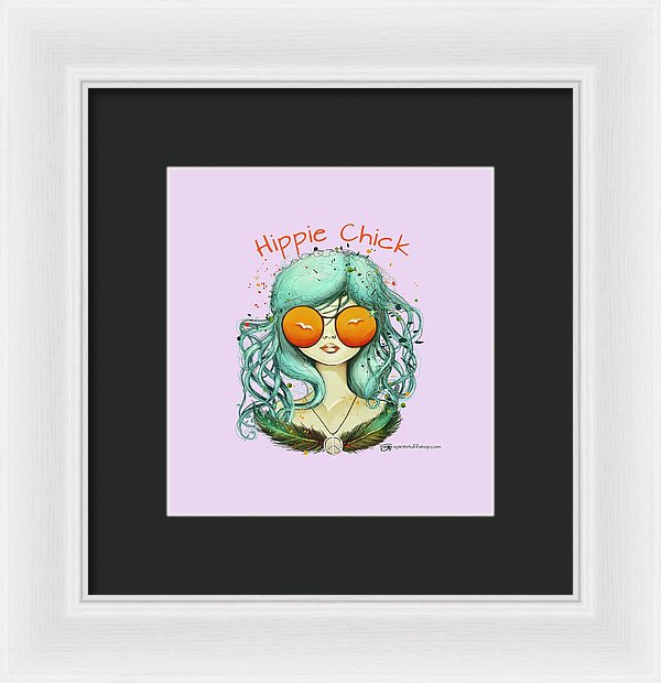 Hippie Chick - Framed Print
