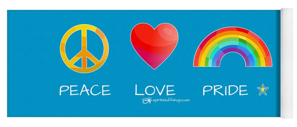 Peace Love And Pride - Yoga Mat