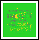 Shoot For The Moon Even If You Miss Your In The Stars - Framed Print