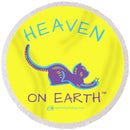 Cat/kitty Heaven On Earth - Round Beach Towel