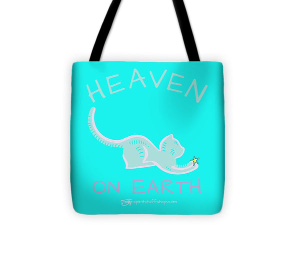 Cat/kitty Heaven On Earth - Tote Bag