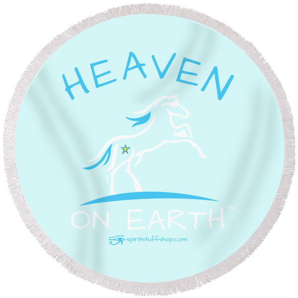 Horse Heaven On Earth - Round Beach Towel