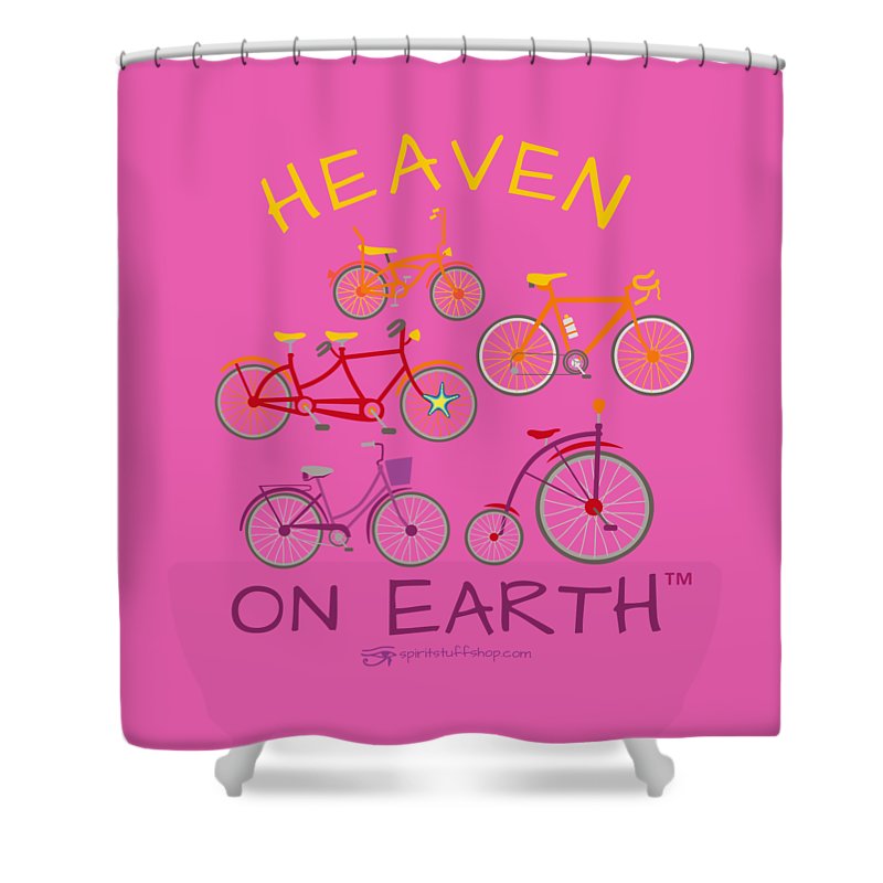 Bicycles Heaven On Earth - Shower Curtain