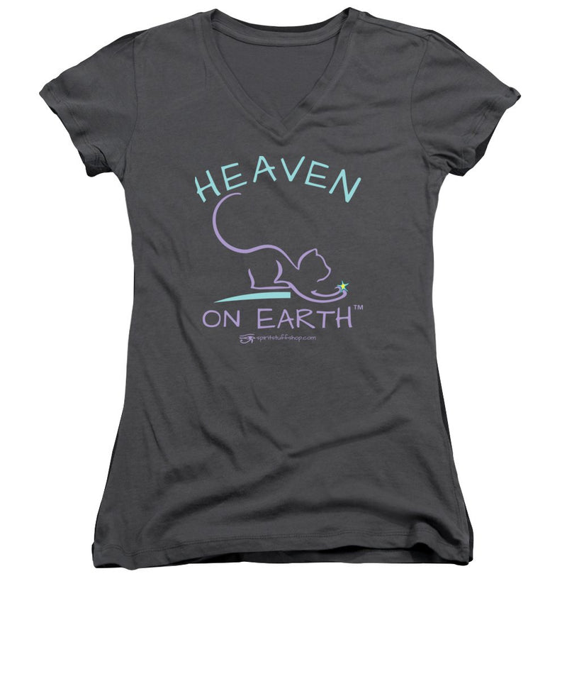 Cat/kitty Heaven On Earth - Women's V-Neck