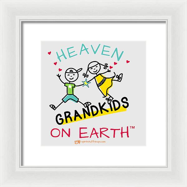 Grandkids Heaven on Earth - Framed Print