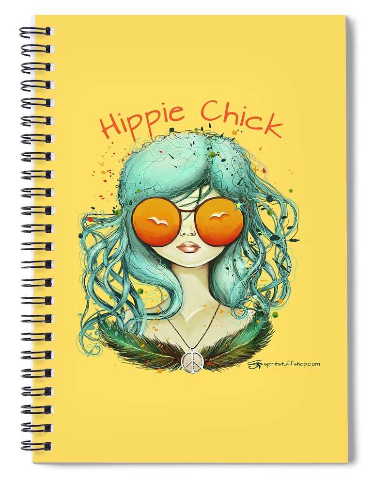 Hippie Chick - Spiral Notebook