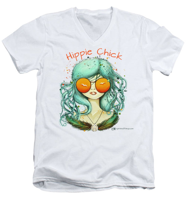 Hippie Chick - Men's V-Neck T-Shirt