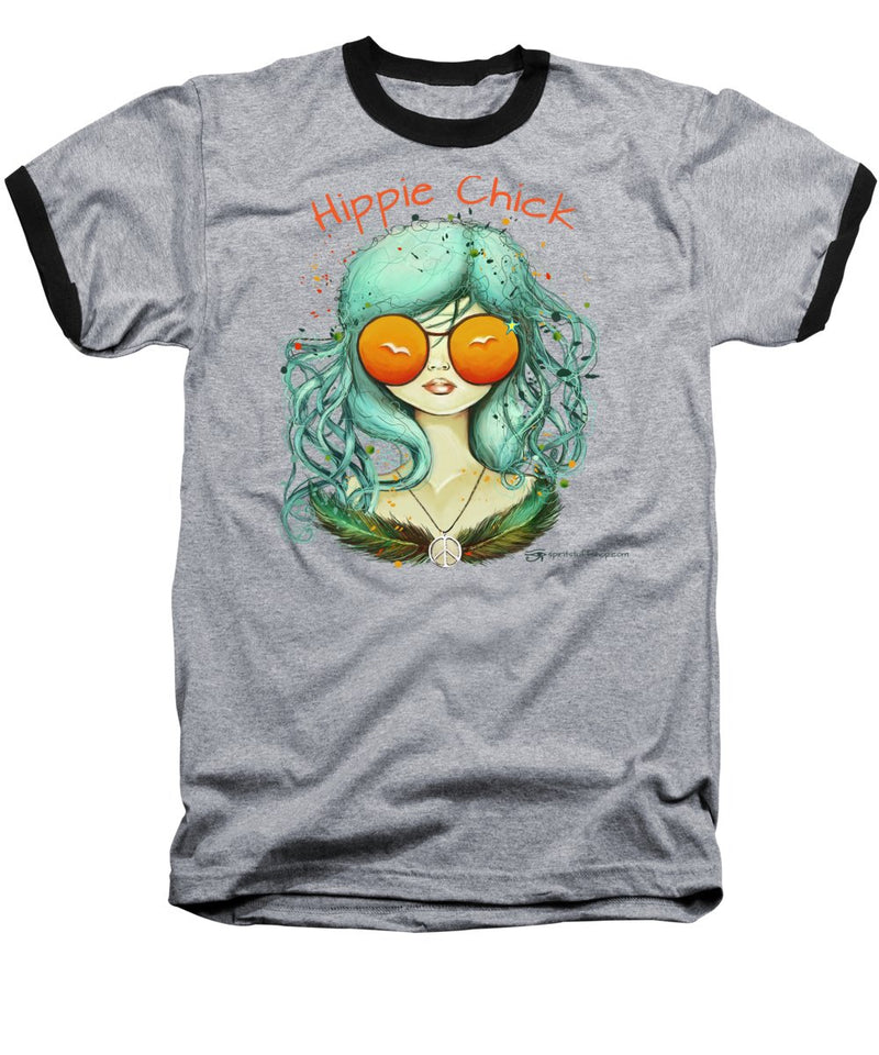 Hippie Chick - Baseball T-Shirt