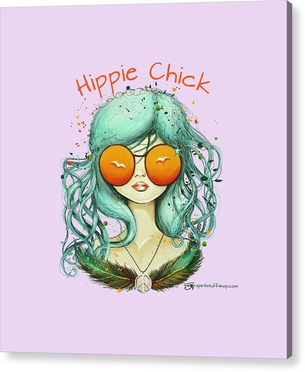 Hippie Chick - Acrylic Print
