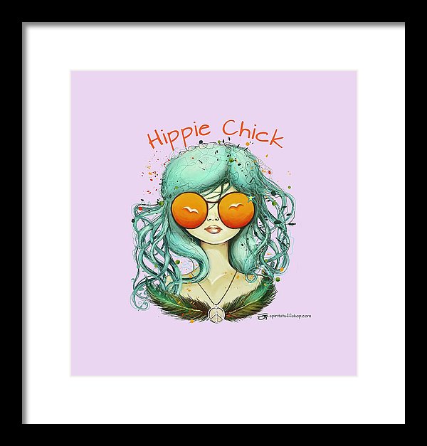 Hippie Chick - Framed Print