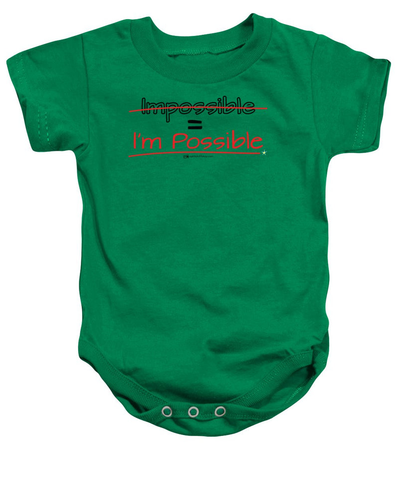 Impossible Equals I Am Possible - Baby Onesie