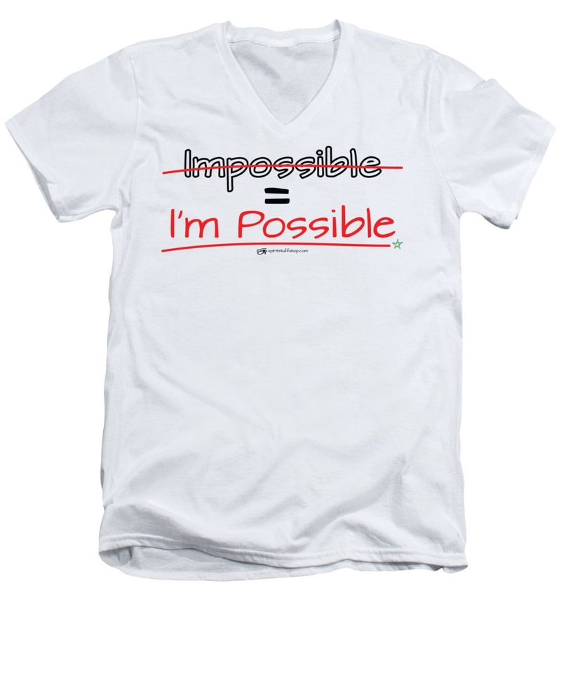 Impossible Equals I Am Possible - Men's V-Neck T-Shirt