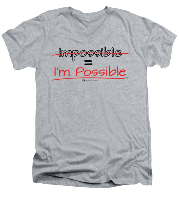 Impossible Equals I Am Possible - Men's V-Neck T-Shirt