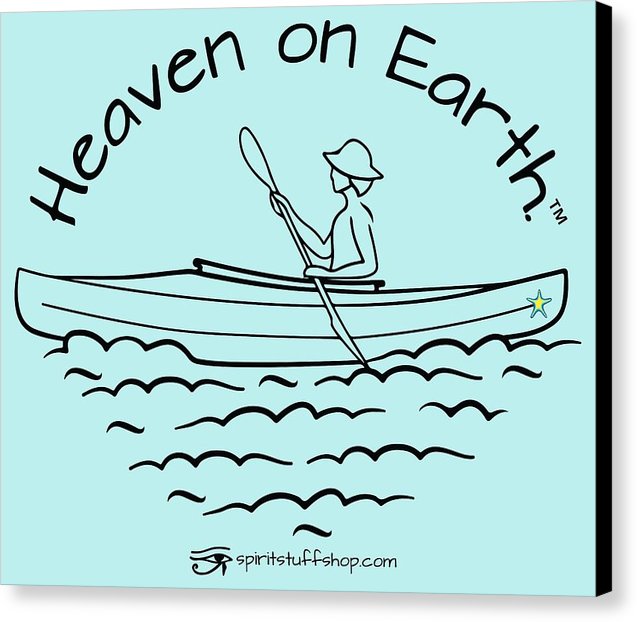 Kayaker Heaven On Earth - Canvas Print