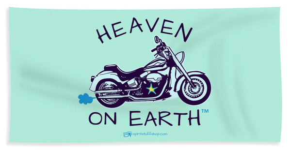 Motorcycle Heaven On Earth - Beach Towel