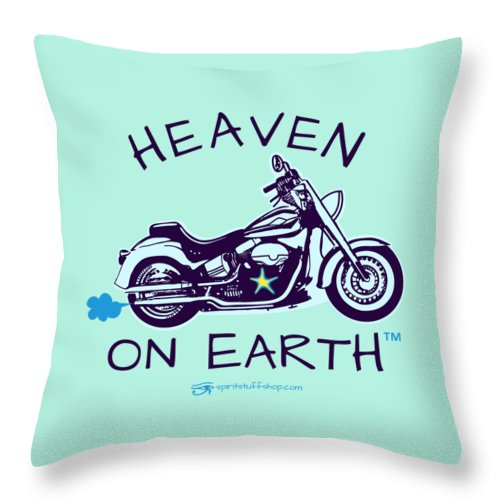 Motorcycle Heaven On Earth - Throw Pillow