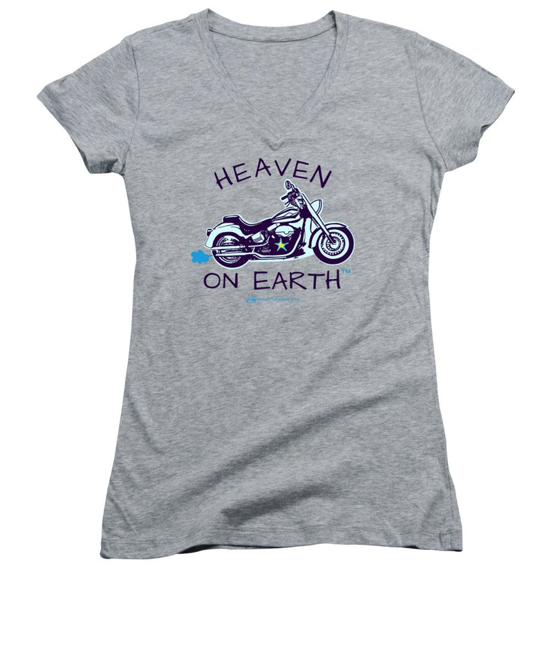 Motorcycle Heaven On Earth - Women's V-Neck