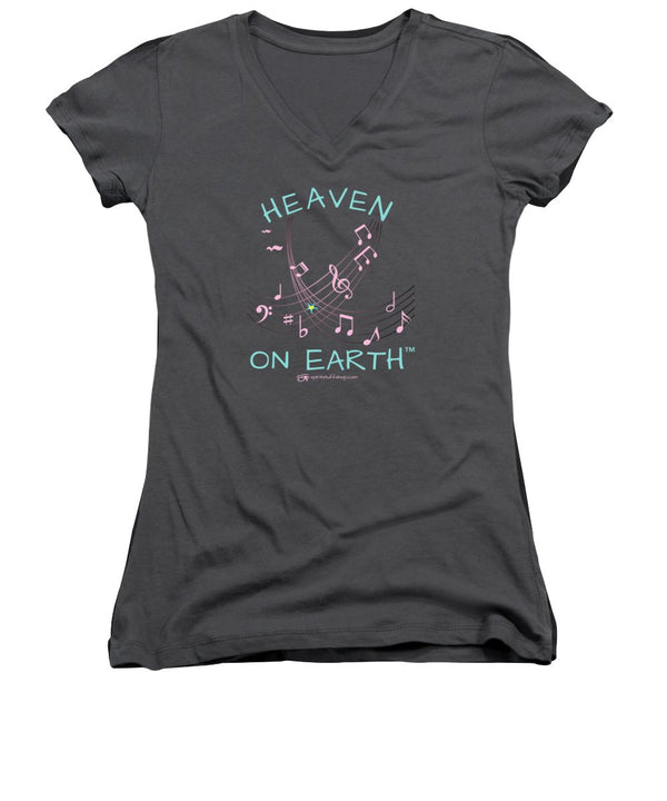 Music Heaven On Earth - Women's V-Neck