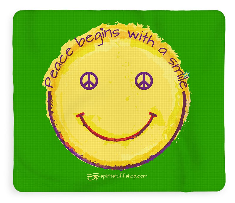 Peace Begins With A Smile - Blanket