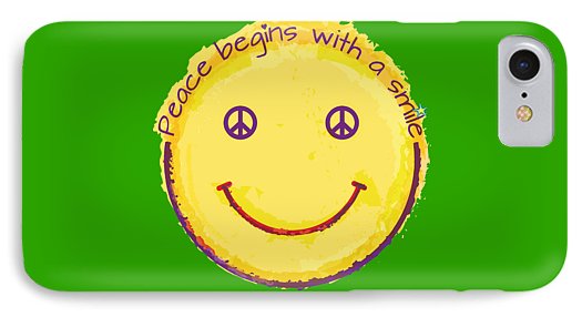 Peace Begins With A Smile - Phone Case