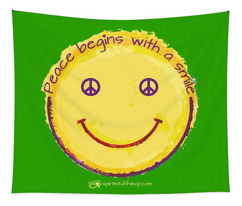 Peace Begins With A Smile - Tapestry