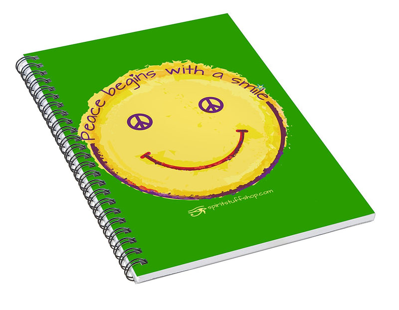 Peace Begins With A Smile - Spiral Notebook