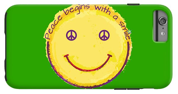 Peace Begins With A Smile - Phone Case