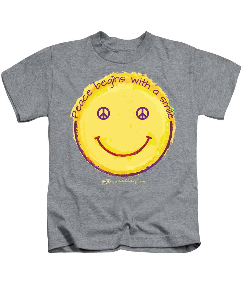 Peace Begins With A Smile - Kids T-Shirt
