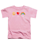 Peace Love And Pride - Toddler T-Shirt