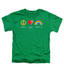 Peace Love And Pride - Toddler T-Shirt