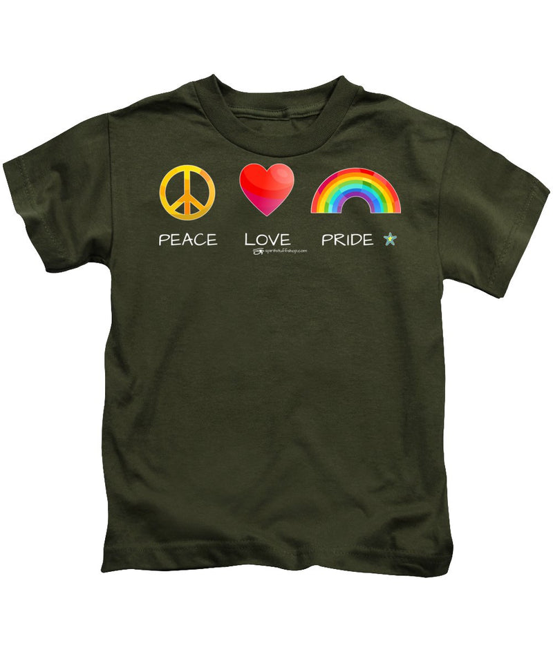 Peace Love And Pride - Kids T-Shirt