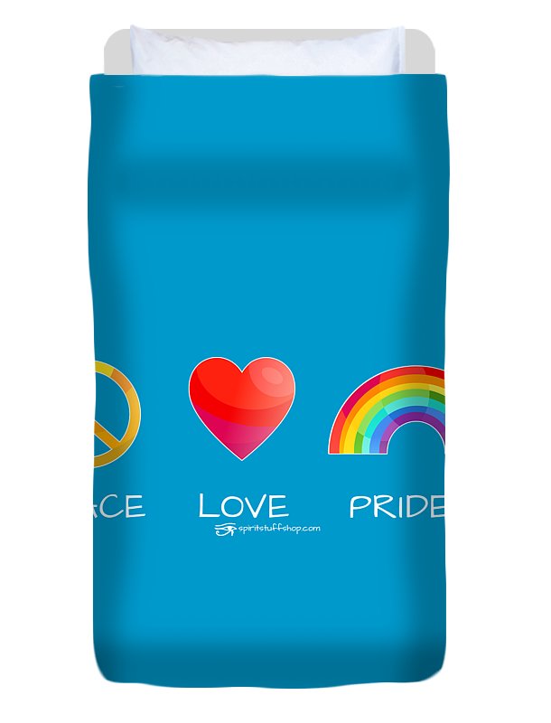 Peace Love And Pride - Duvet Cover