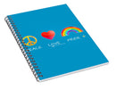 Peace Love And Pride - Spiral Notebook