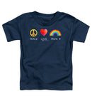 Peace Love And Pride - Toddler T-Shirt