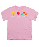 Peace Love And Pride - Youth T-Shirt