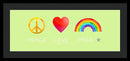 Peace Love And Pride - Framed Print