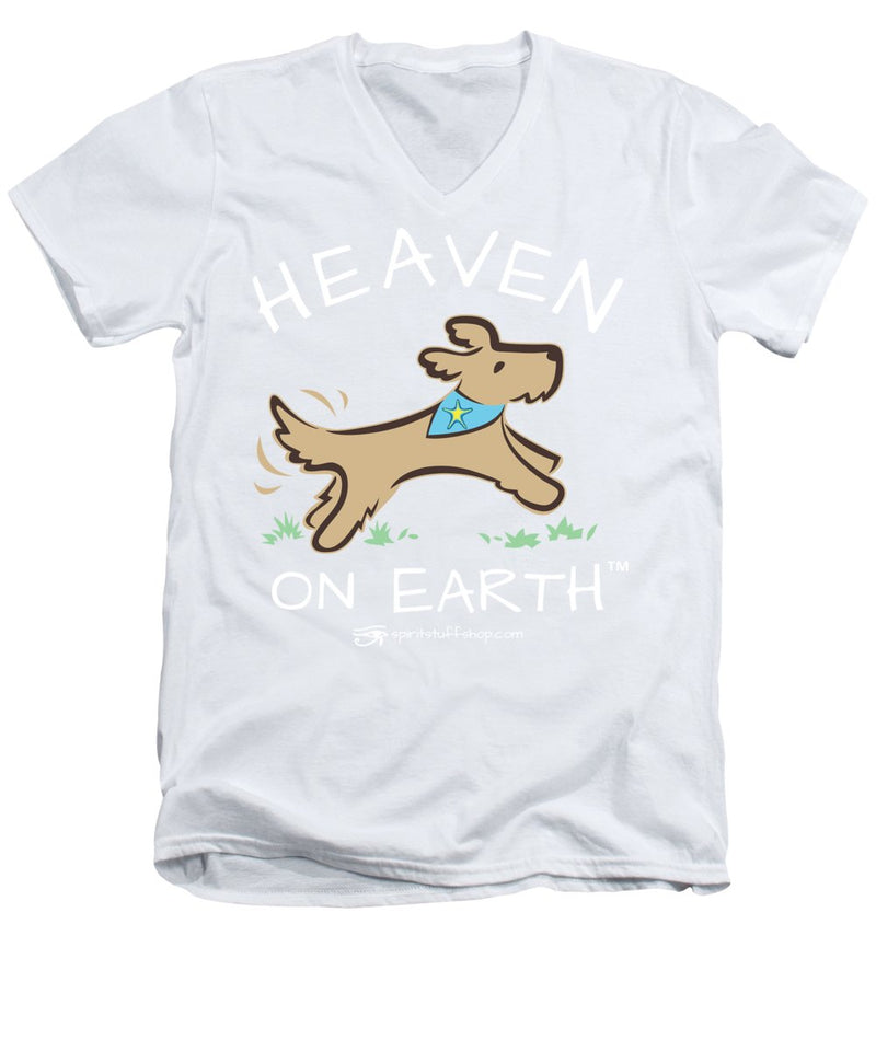 Pup/dog Heaven On Earth - Men's V-Neck T-Shirt