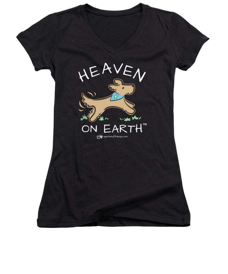 Pup/dog Heaven On Earth - Women's V-Neck