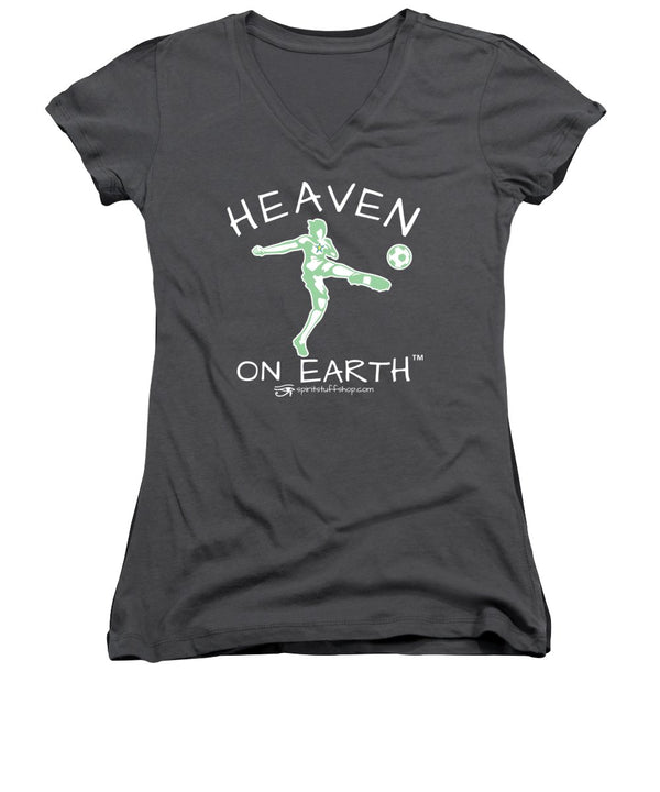 Soccer Heaven On Earth - Women's V-Neck