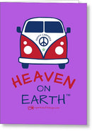 Vw Happy Camper Heaven On Earth - Greeting Card