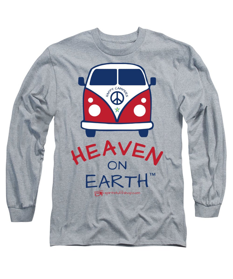 Vw Happy Camper Heaven On Earth - Long Sleeve T-Shirt