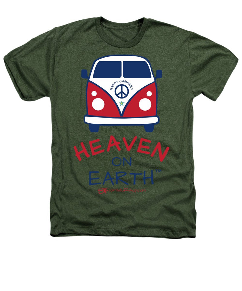 Vw Happy Camper Heaven On Earth - Heathers T-Shirt