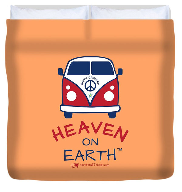 Vw Happy Camper Heaven On Earth - Duvet Cover
